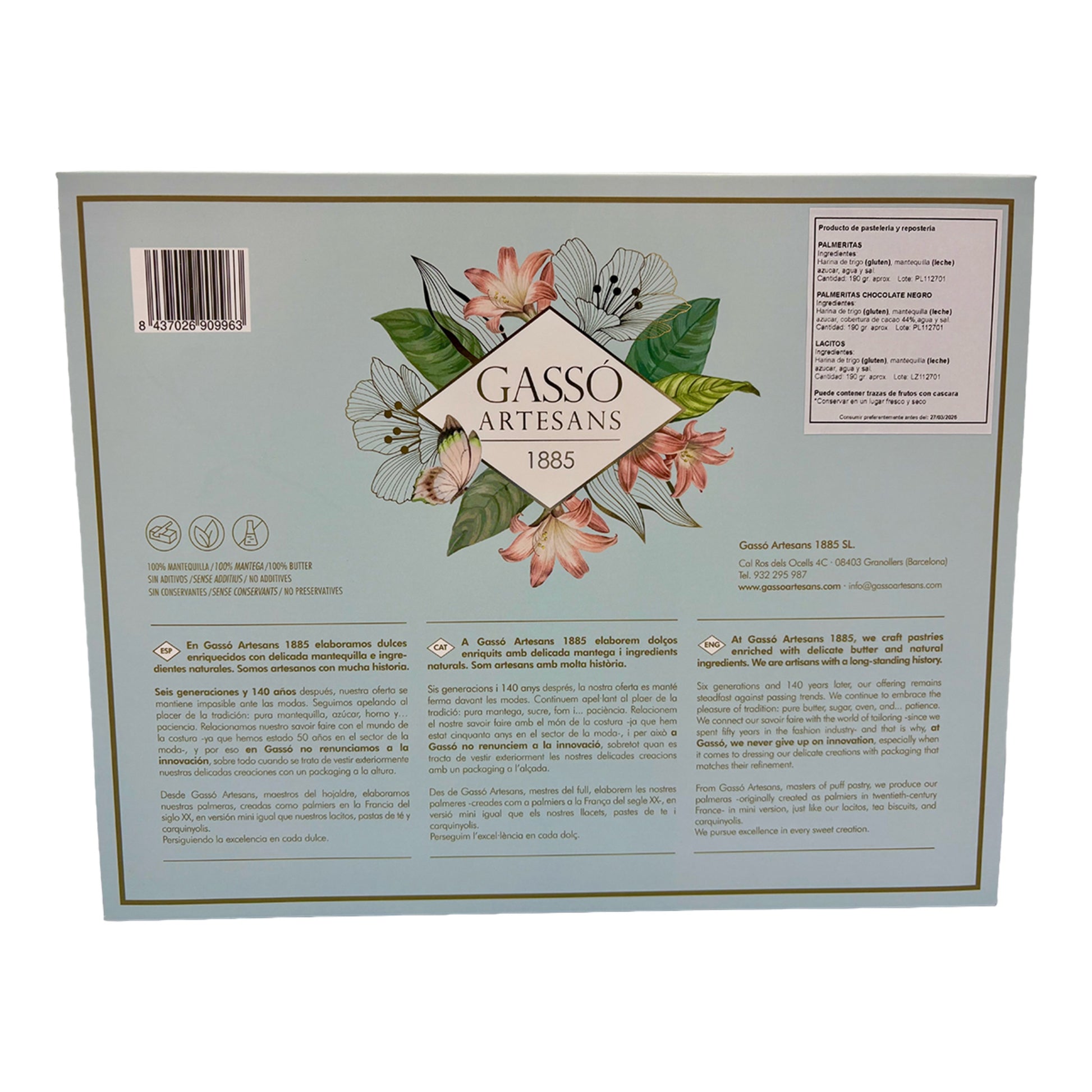 Gasso Artesans 1885 Assorted Pastries – Spanish Hojaldrés 570g