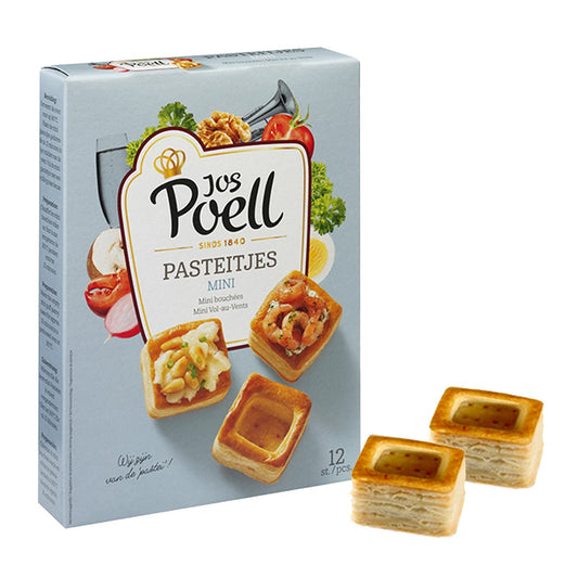 Jos Poell Mini Puff Pastry Bouchées – Spanish Appetizer Bites 84g