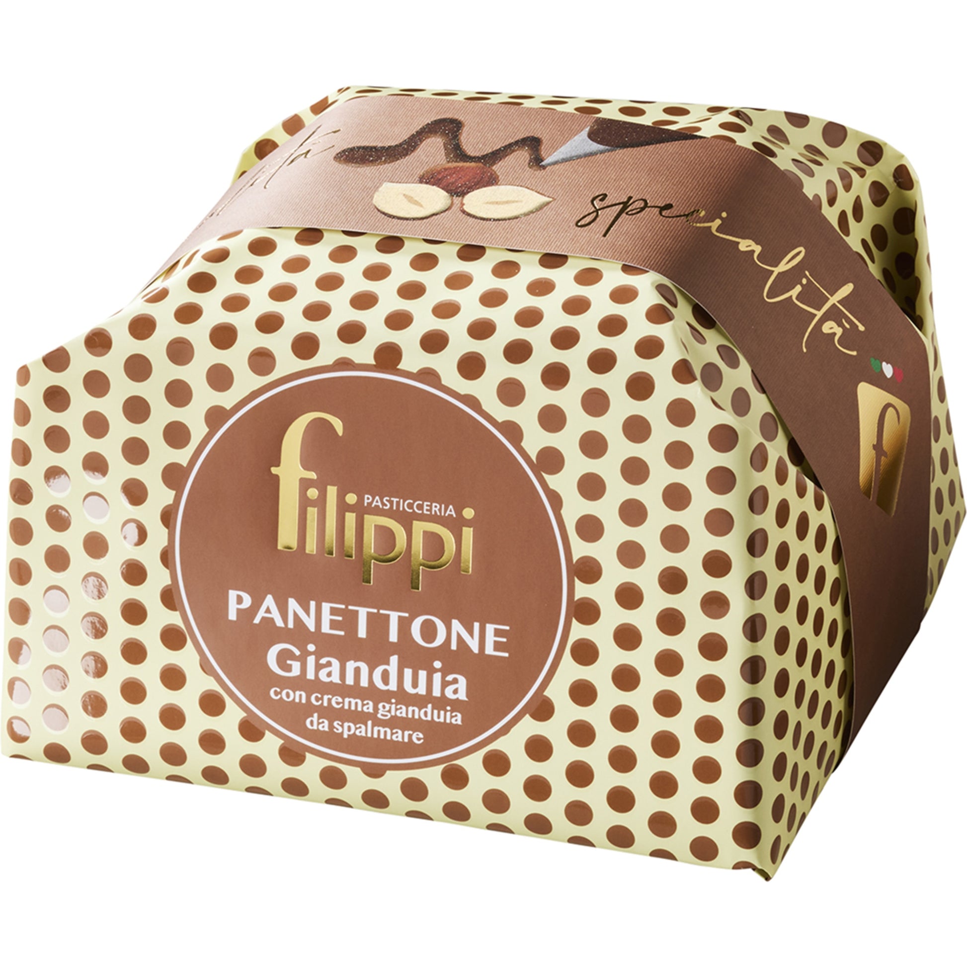 Filippi Panettone Gianduja Crema – Italian Hazelnut Cake 500g