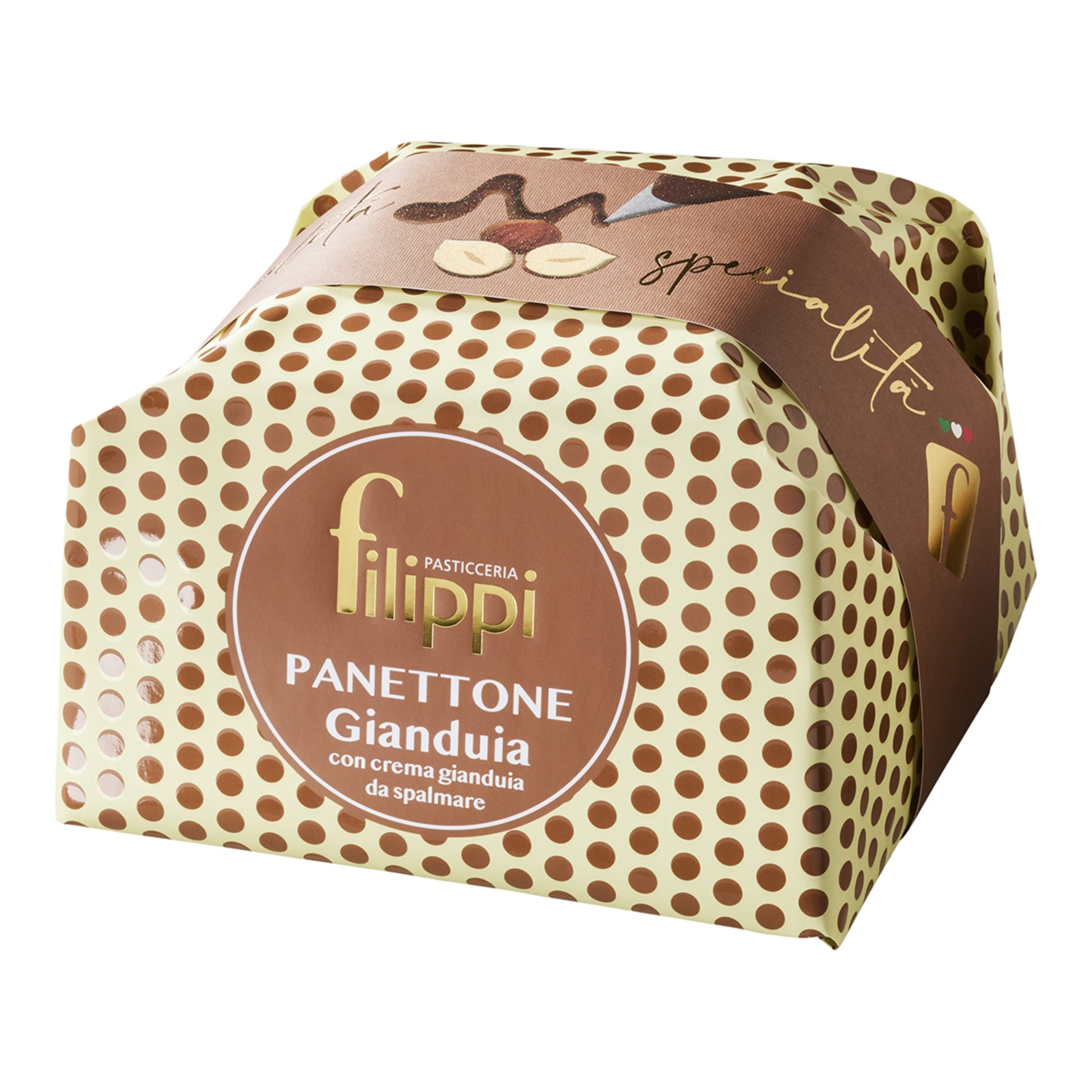 Filippi Panettone Gianduja Crema – Italian Hazelnut Cake 500g