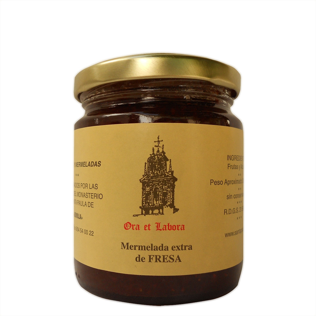 Ora et Labora Strawberry Jam – Spanish Preserve 300g