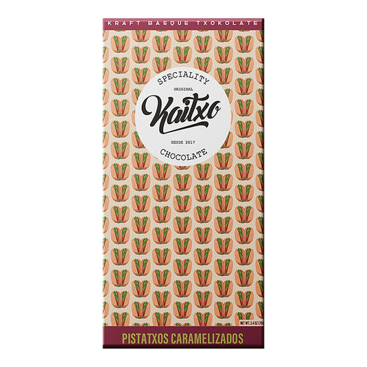 Kaitxo White Chocolate with Caramelized Pistachios – 70g