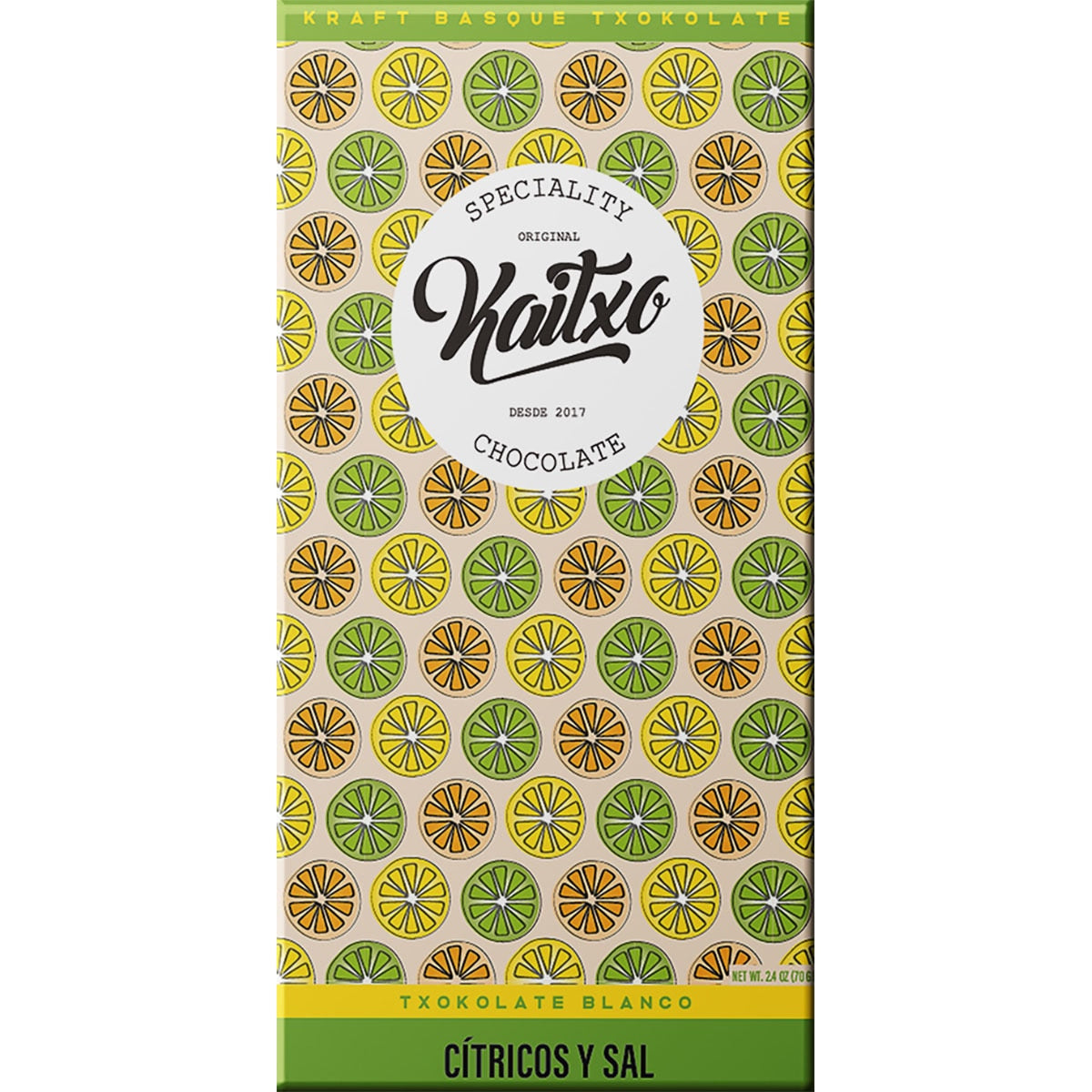 Kaitxo White Chocolate with Citrus & Sea Salt – Spanish Tablet 70g