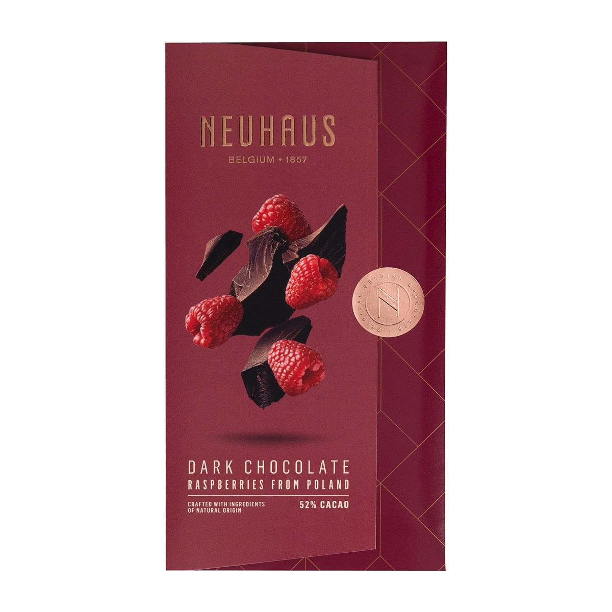 Neuhaus Dark Chocolate with Polish Raspberries – 100g Tablet