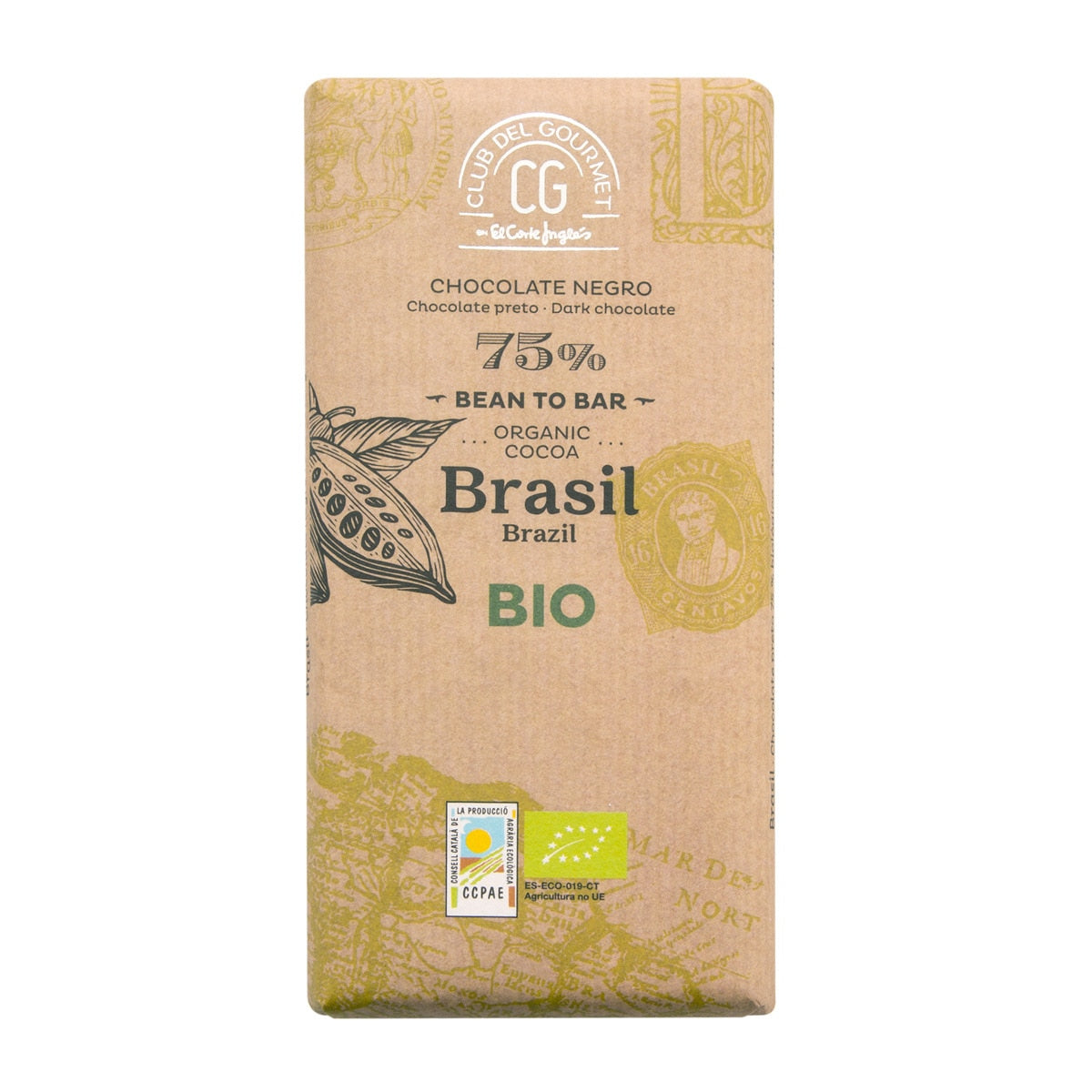 Club del Gourmet Dark Chocolate 75% Brazil Organic – 100g