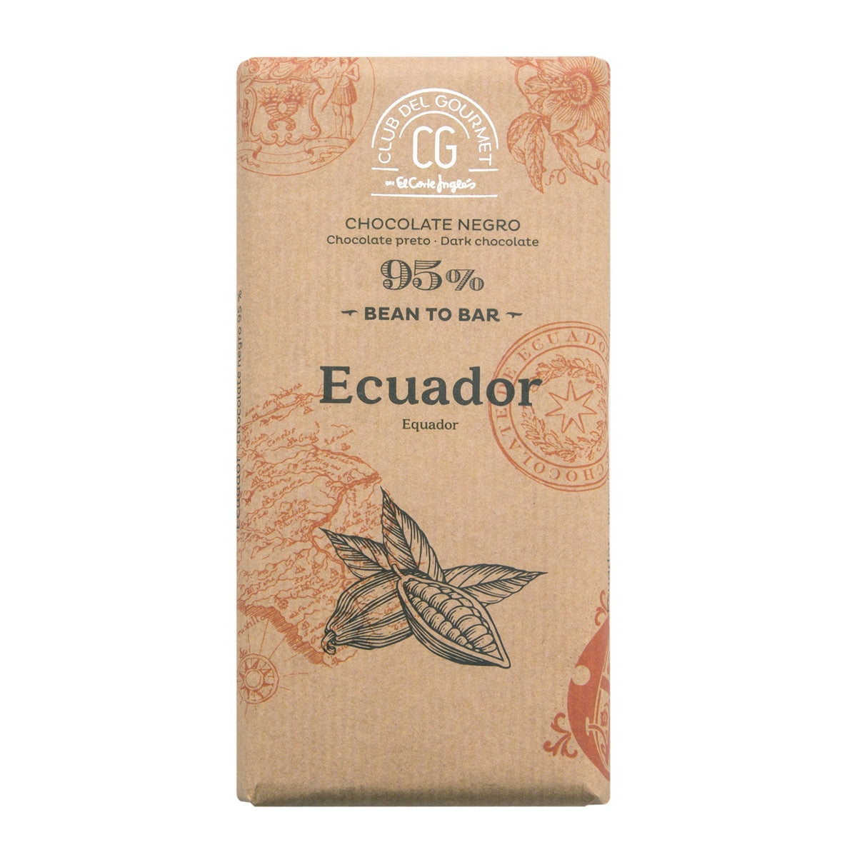 Club del Gourmet Dark Chocolate 95% Ecuador – 100g Bar