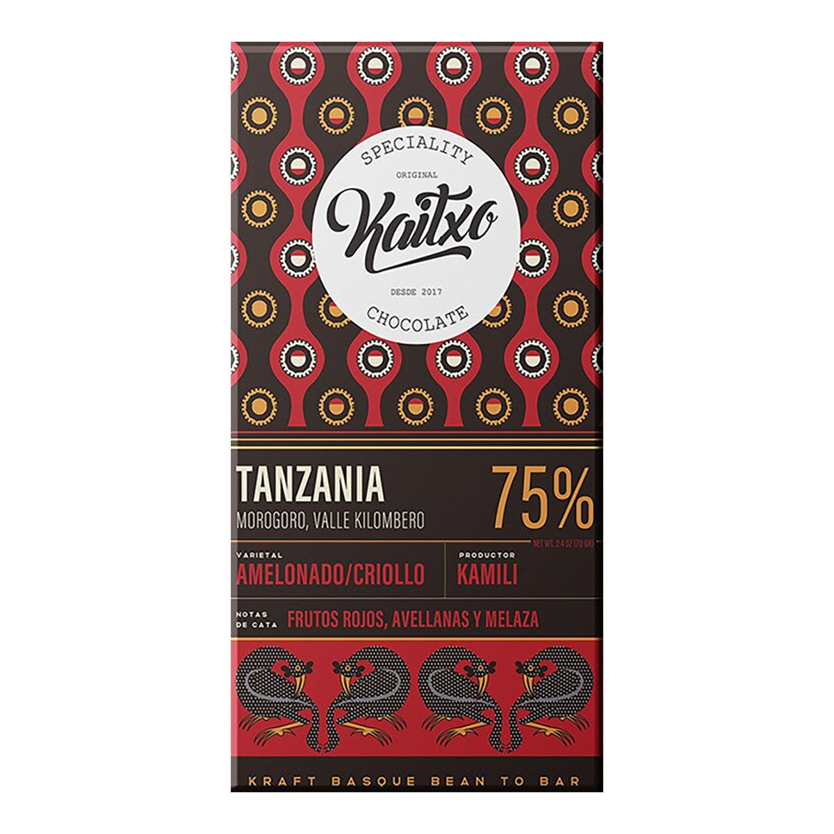 Kokoa Kamili Kaitxo Tanzania Dark Chocolate – 75% Bean to Bar 70g