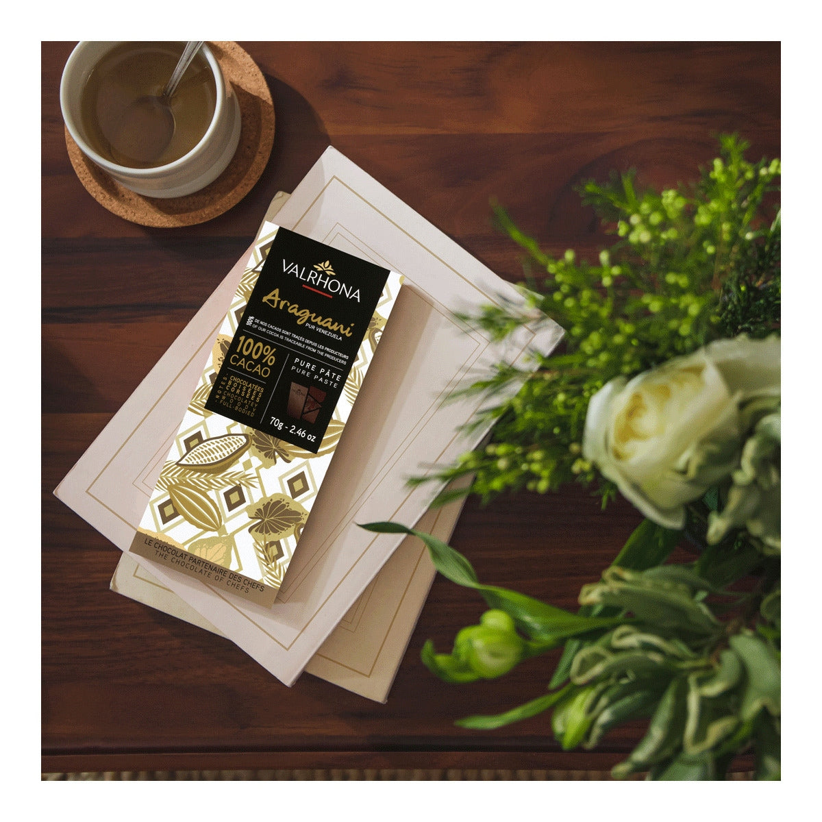 Valrhona Araguani Dark Chocolate – 100% Cacao Venezuela 70g