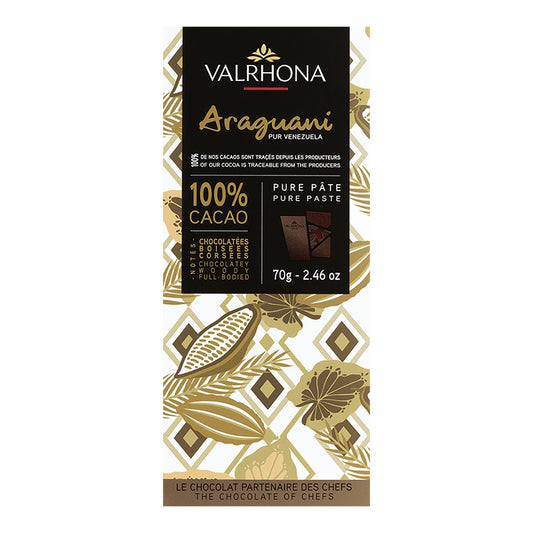 Valrhona Araguani Dark Chocolate – 100% Cacao Venezuela 70g