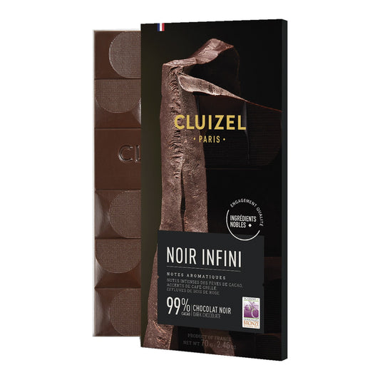 Michel Cluizel Noir Infini 99% Dark Chocolate – Single-Origin Bar 70g