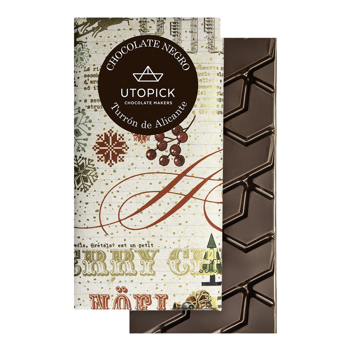 Utopick Dark Chocolate & Turrón de Alicante Tablet – 80g