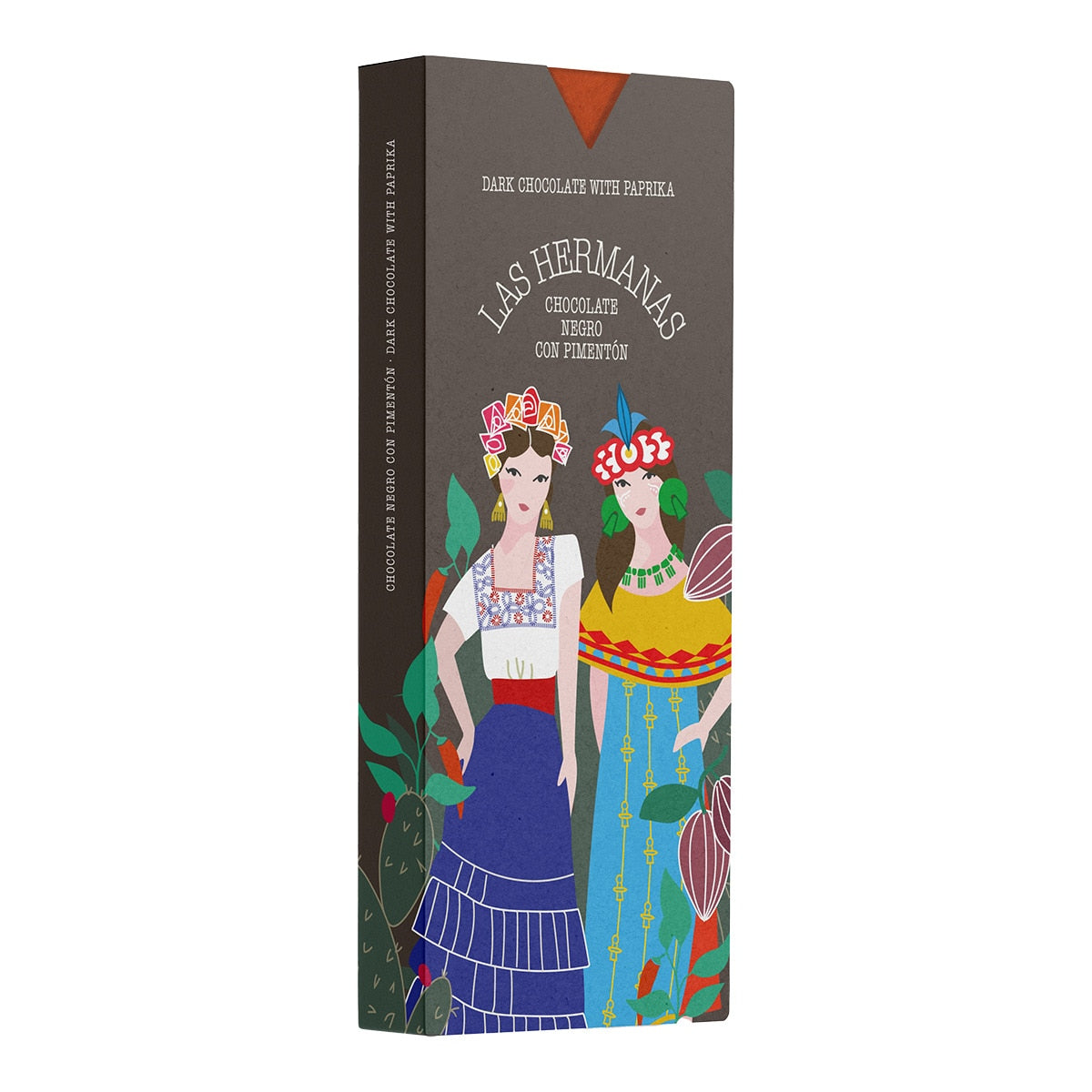 Las Hermanas Dark Chocolate with Smoked Paprika – Spanish Tablet 80g