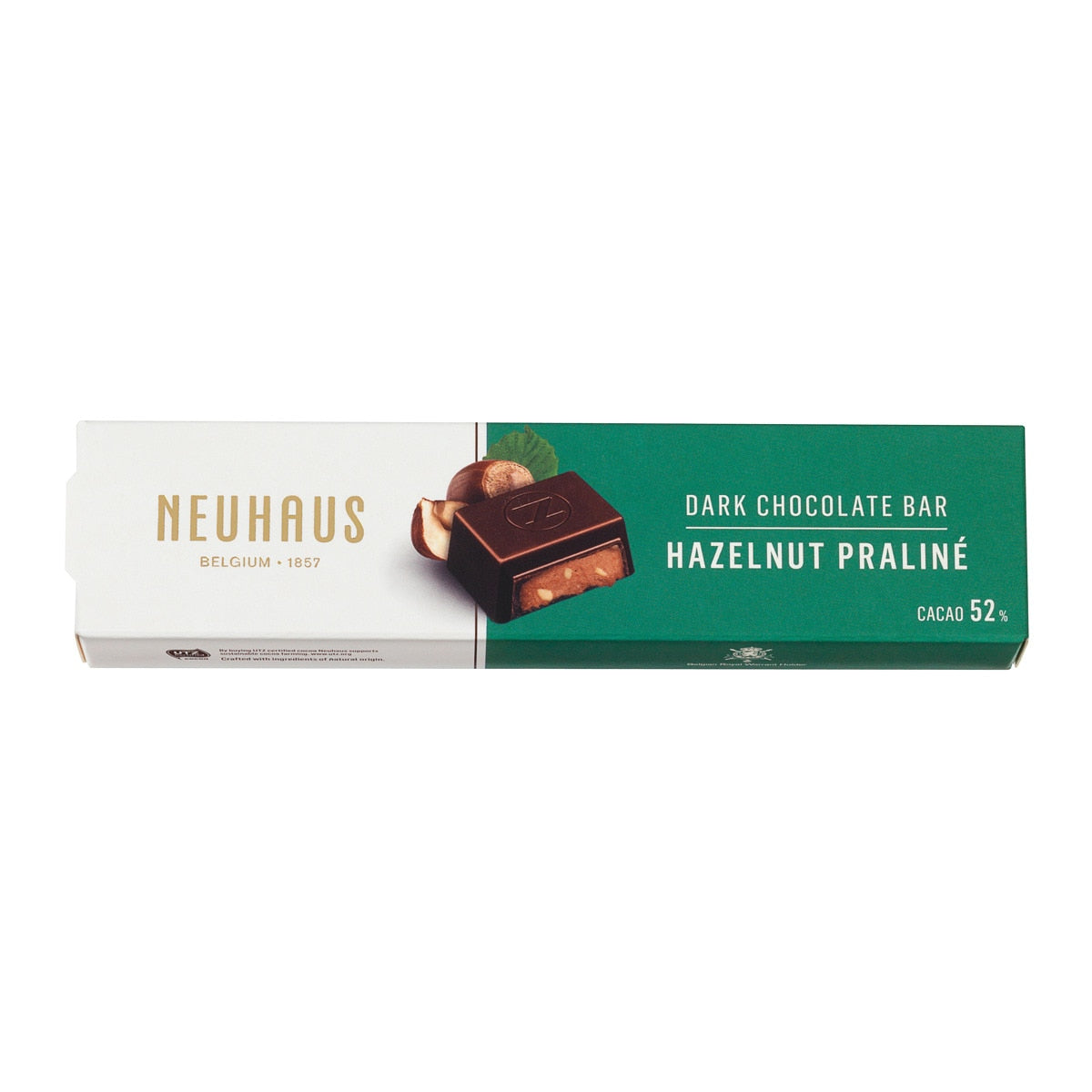 Neuhaus Dark Chocolate & Hazelnut Praliné Bar – Belgian Chocolat 50g