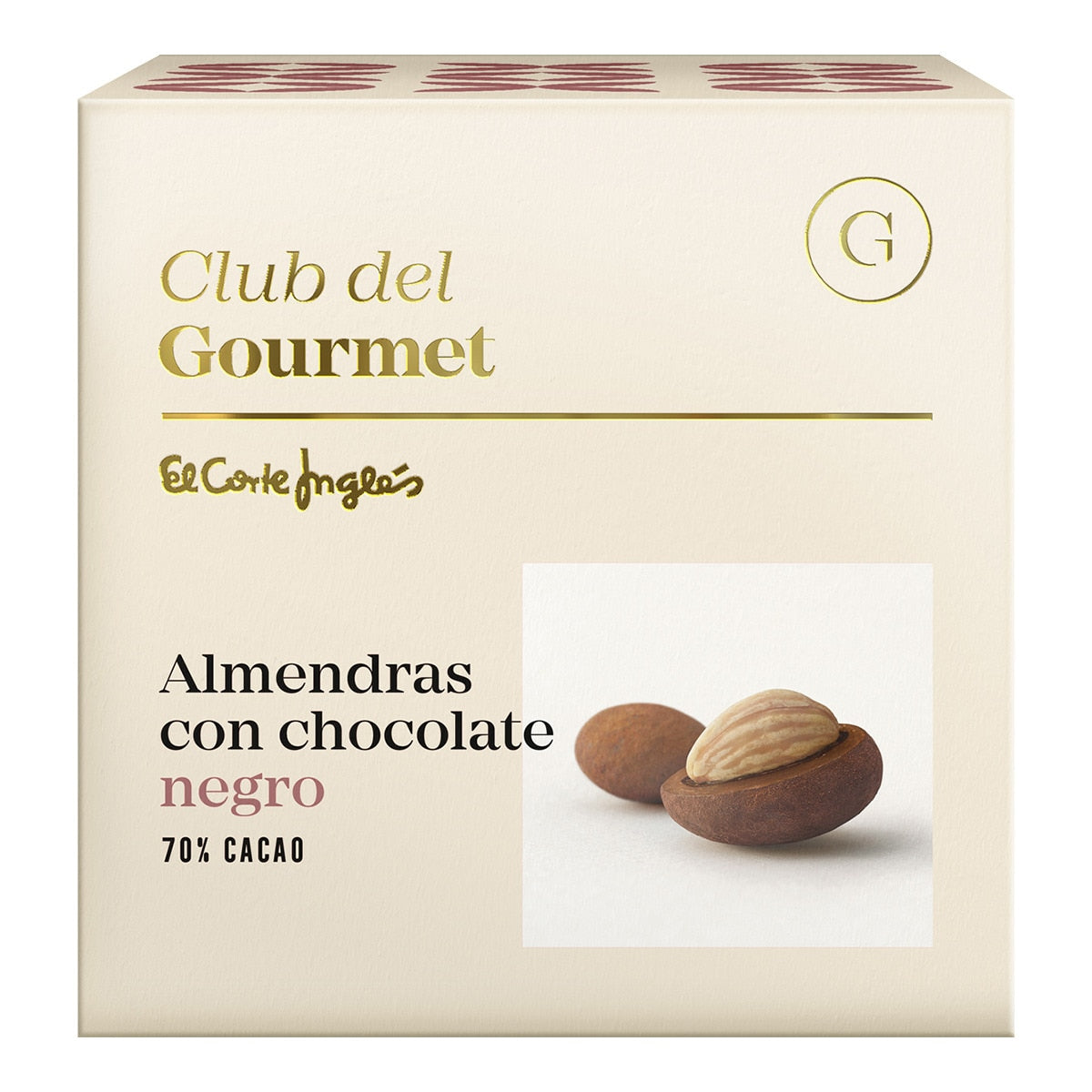 El Corte Inglés Club del Gourmet Almond Chocolate Bonbon – 70% Cacao 80g