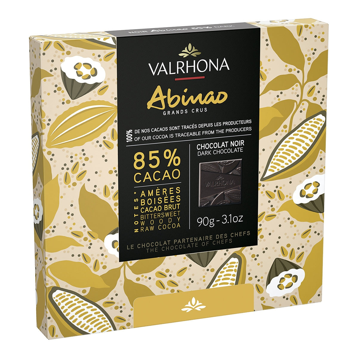 Valrhona Abinao 85% Dark Chocolate – Single-Origin Squares 90g