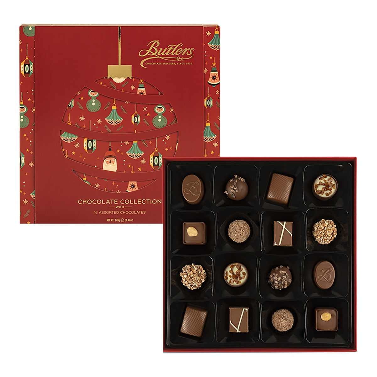 Butlers Collection Assorted Chocolates – 16-piece Spanish Bonbons 240g