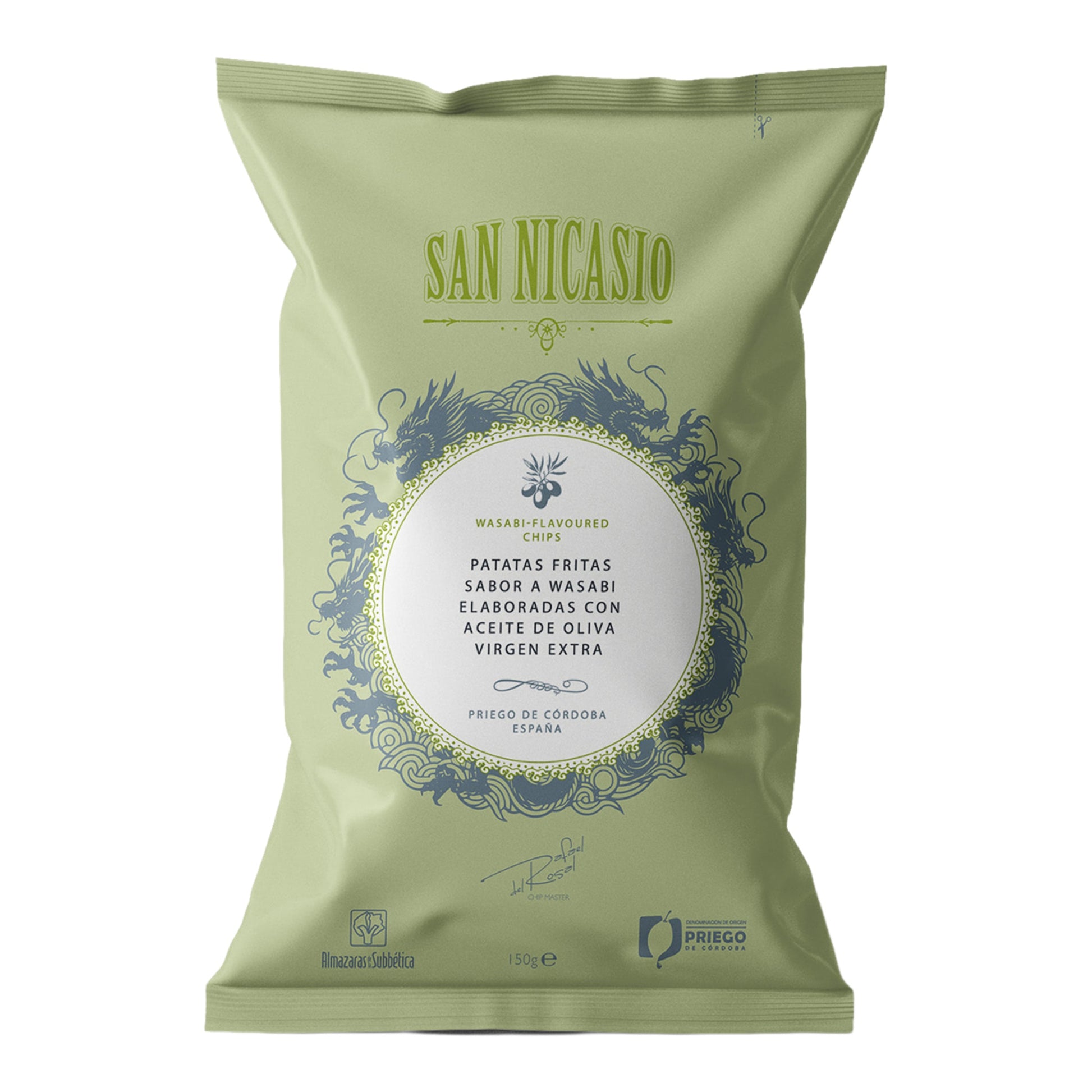 San Nicasio Wasabi Crisps – Extra Virgin Olive Oil & Himalayan Salt 150g