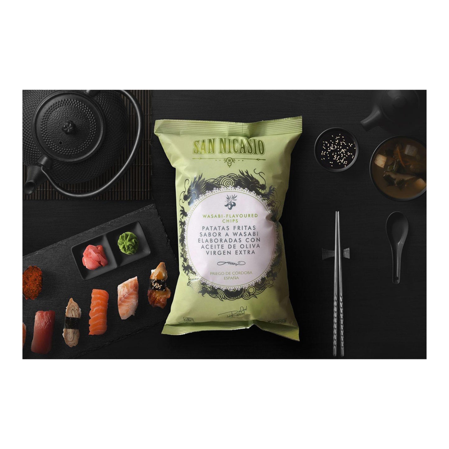 San Nicasio Wasabi Crisps – Extra Virgin Olive Oil & Himalayan Salt 150g