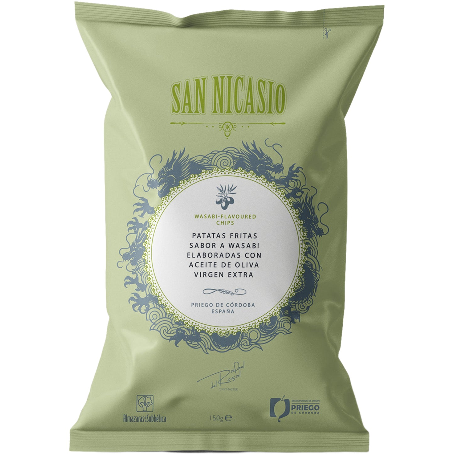 San Nicasio Wasabi Crisps – Extra Virgin Olive Oil & Himalayan Salt 150g