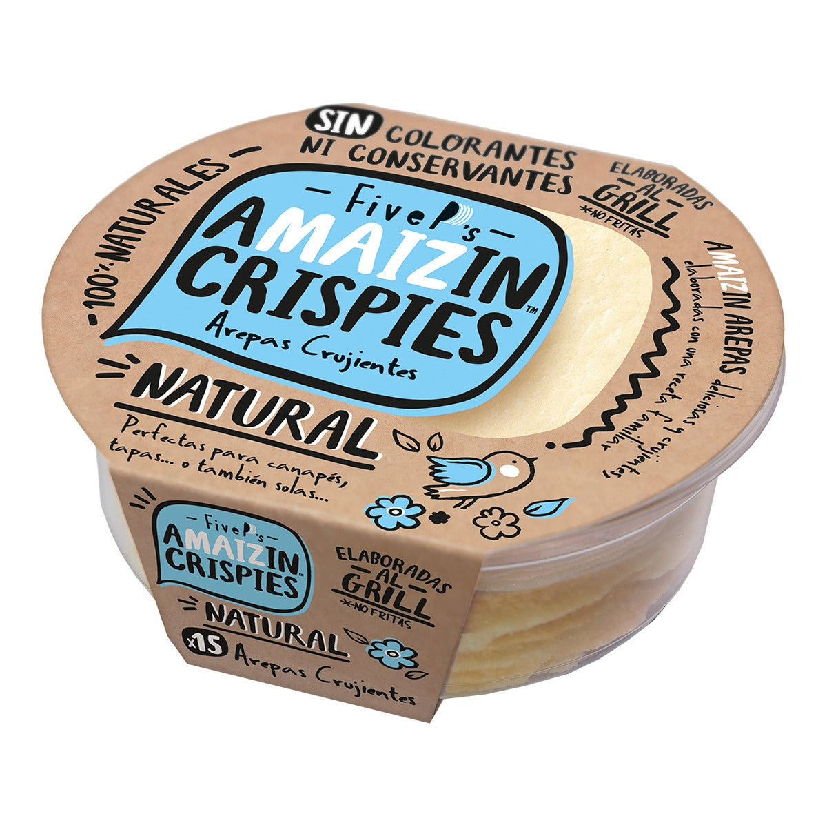 Amaizin Crispies Corn Arepa Snacks – Crunchy Spanish 90g