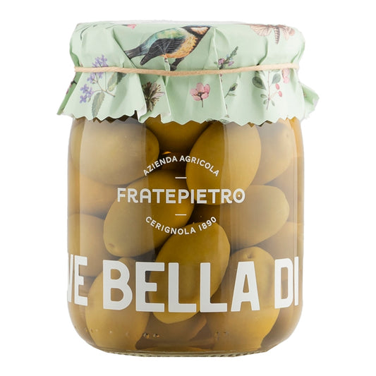 Fratepietro Bella di Cerignola Green Olives – Brined 550g