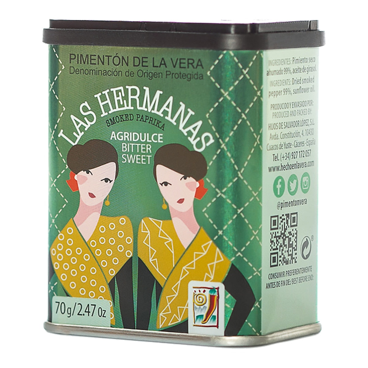 Las Hermanas Sweet Smoked Paprika – DOP La Vera 70g