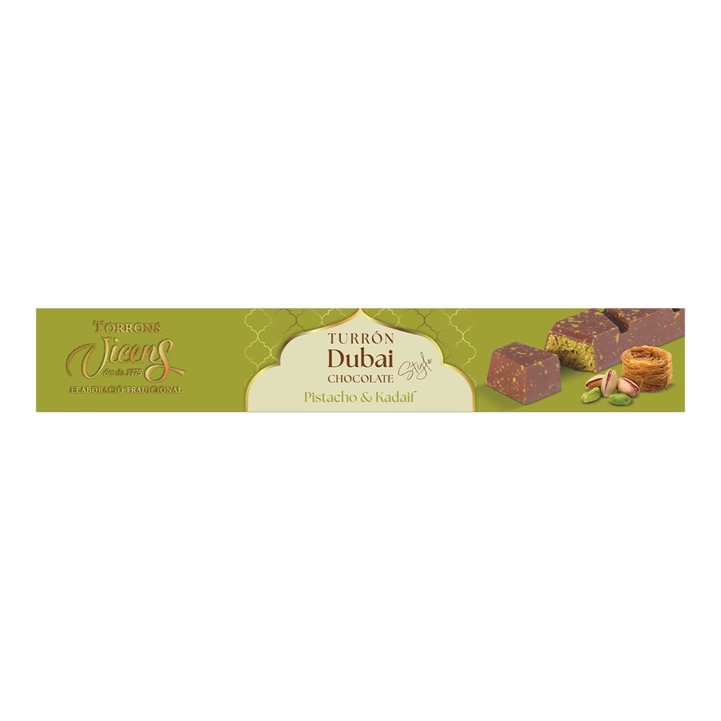 Vicens Turrón de Chocolate Dubái – Creamy Nougat with Caramel 200g