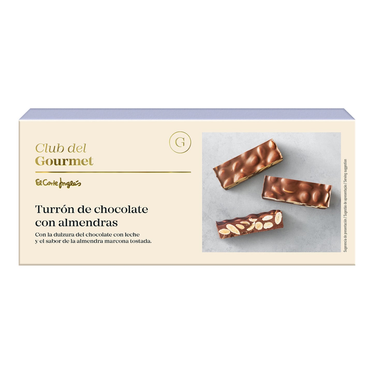Club del Gourmet Milk Chocolate and Almond Turrón – Spanish Nougat 250g