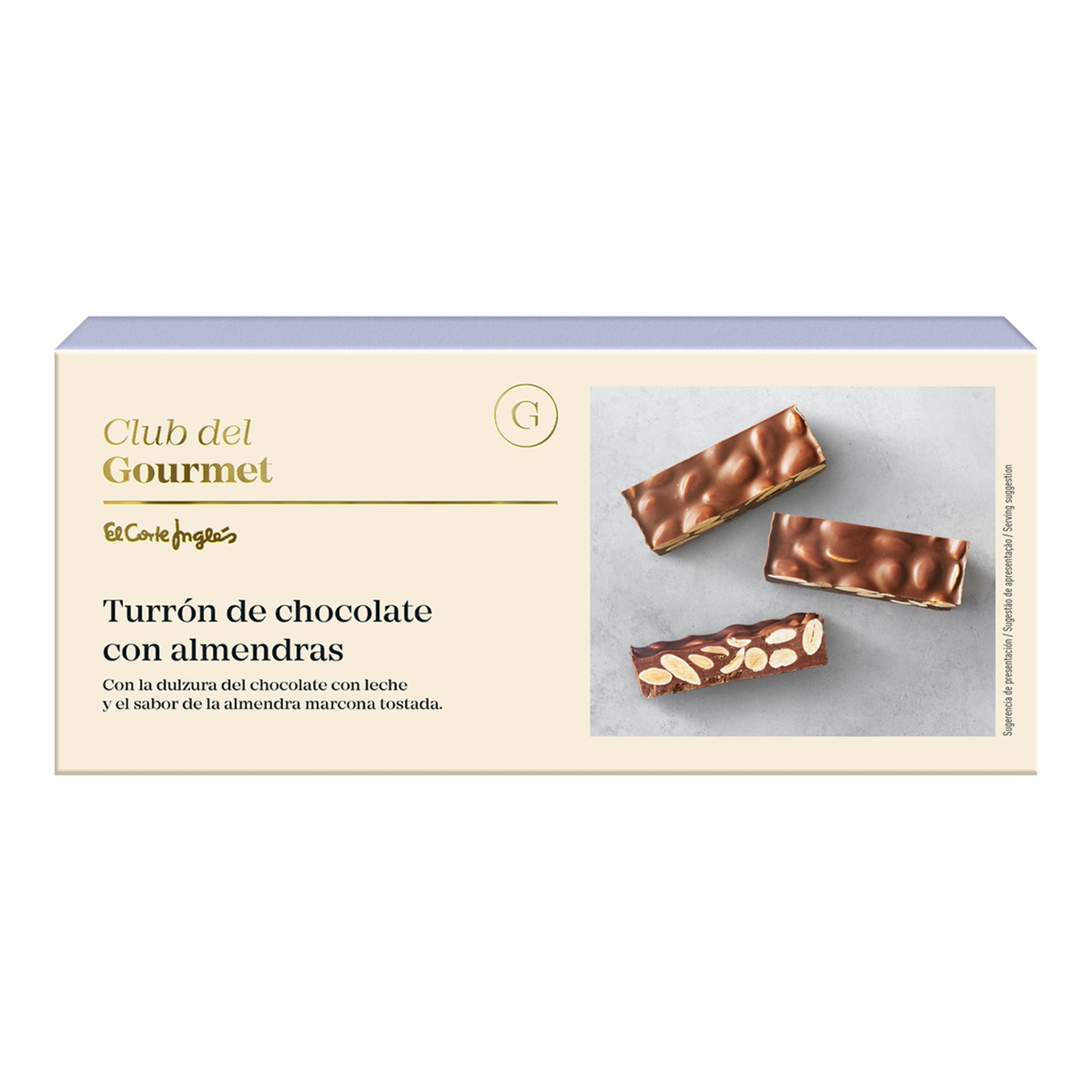 Club del Gourmet Milk Chocolate and Almond Turrón – Spanish Nougat 250g