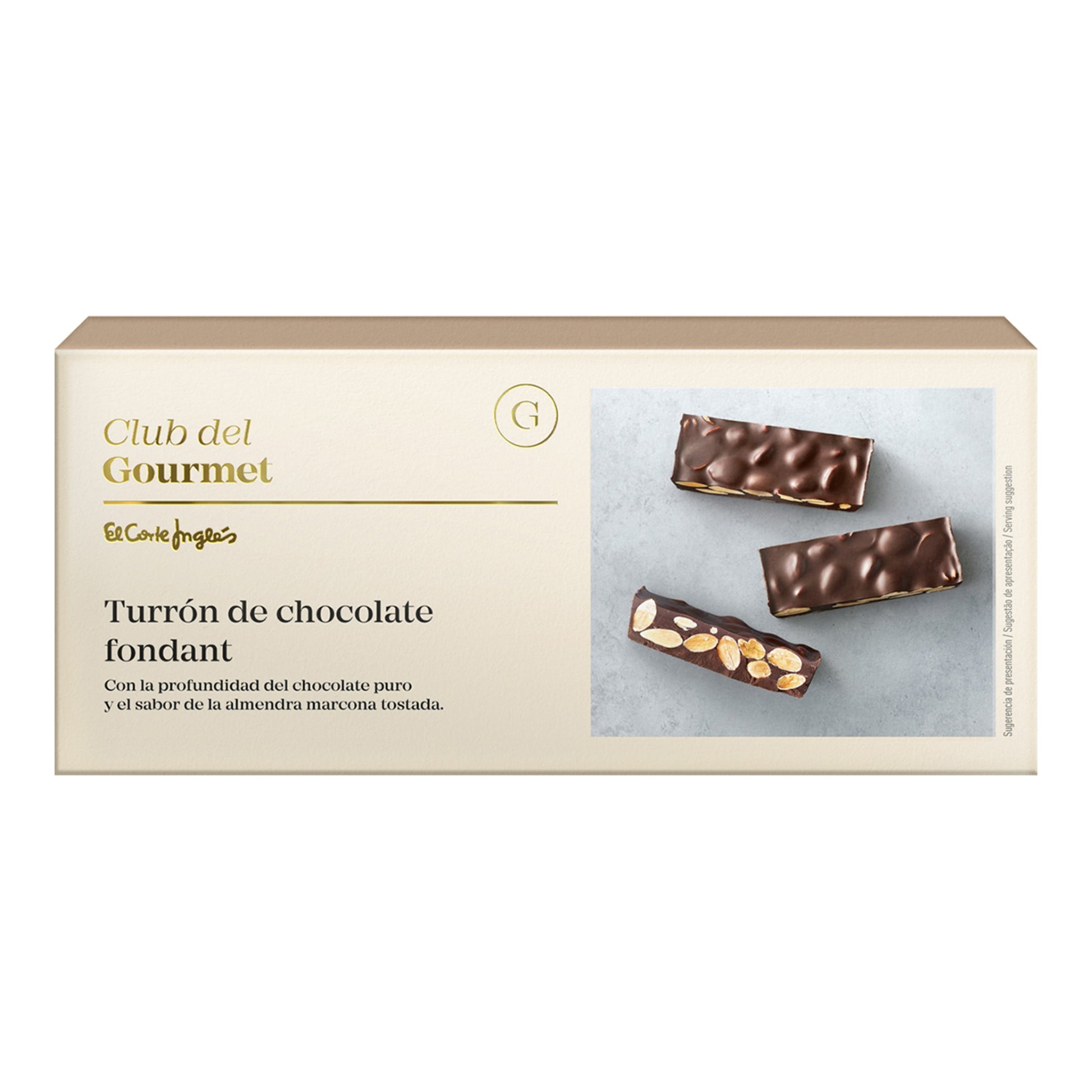 Club del Gourmet Dark Chocolate Turrón – Spanish Nougat 250g
