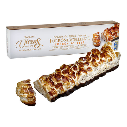 Torrons Vicens Excellence Hard Almond Turrón – Chocolate-Coated Nougat 200g