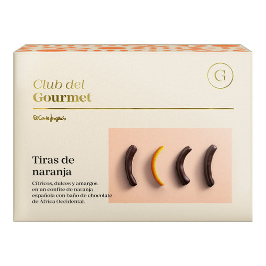 Club del Gourmet Orange Strips in Dark Chocolate – Gluten-Free 150g