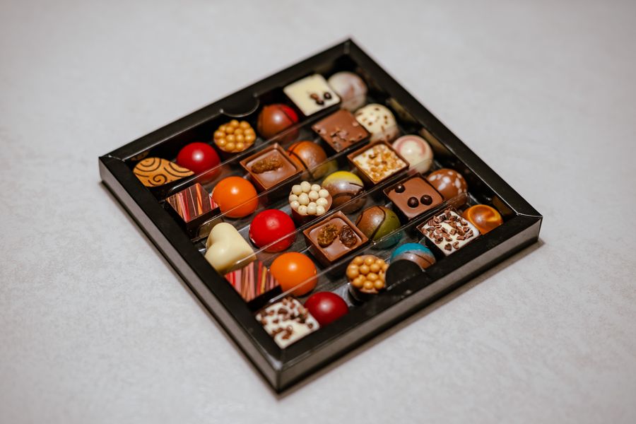 Spanish artisan chocolate assortment gift box