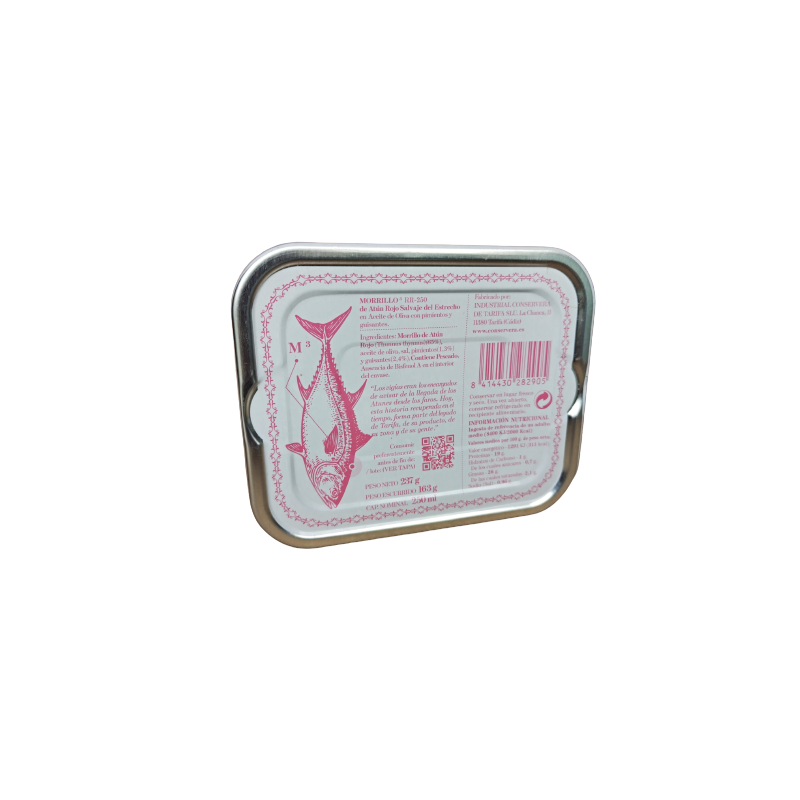 Conservera de Tarifa Wild Bluefin Tuna Morrillo del Estrecho with Pepper and Peas, Spanish Conserva 237g
