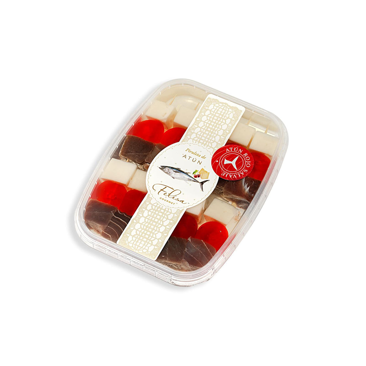 Felisa Gourmet Red Tuna Piruleta – Smoked Tuna, Cheese & Cherry Skewer 120g