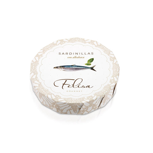 Felisa Gourmet Sardines with Basil – Spanish Conserva 120g