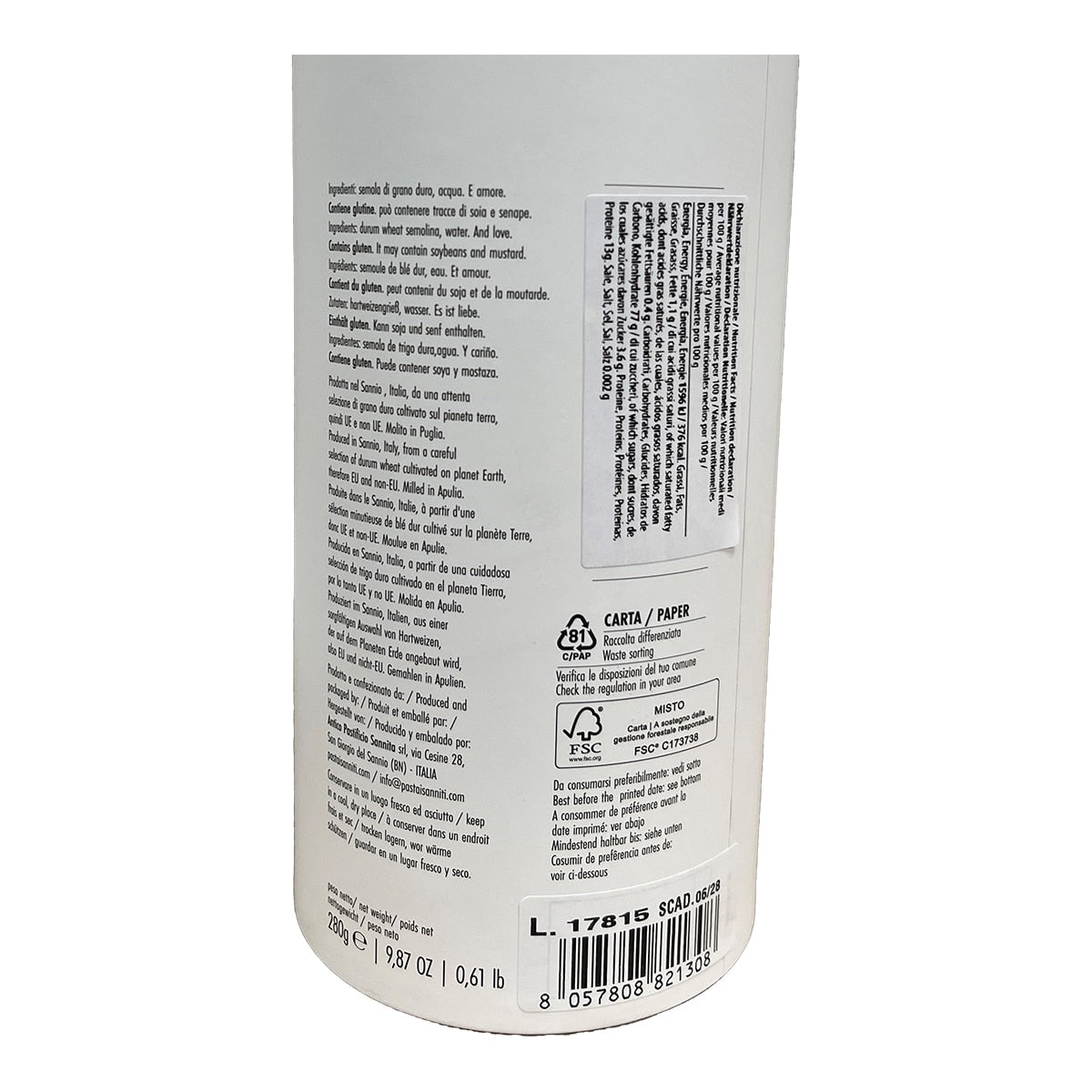 Sanniti Linguine Pasta – Italian-Style Spanish Dried Pasta 280g