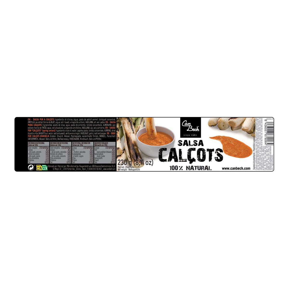 Can Bech Salsa Calçots – Spanish Romesco-Style Sauce 230g