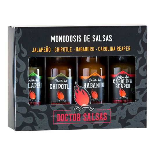 Doctor Salsas Hot Sauce Tasting Set – Spanish Miniature Sampler 20g