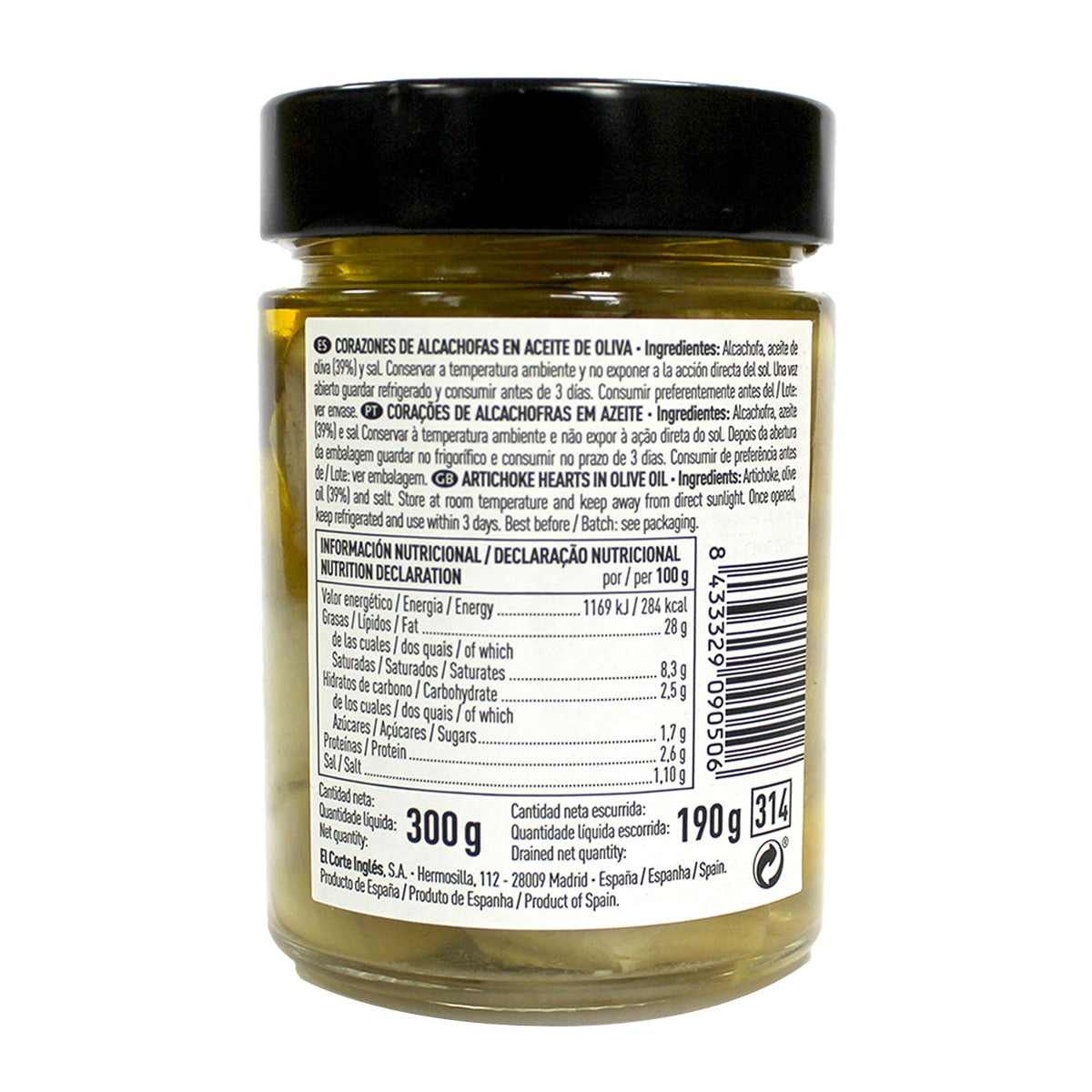 Club del Gourmet Artichoke Hearts in Olive Oil – 12–14 Pieces, 190g