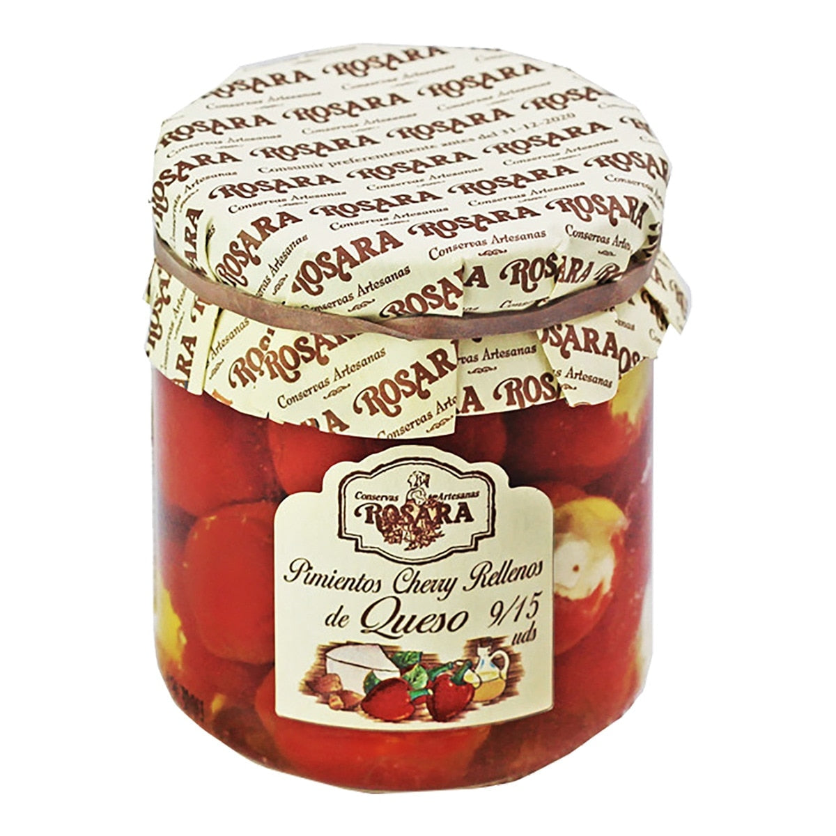 Rosara Cherry Peppers Stuffed with Cheese – Spanish Conserva 200g