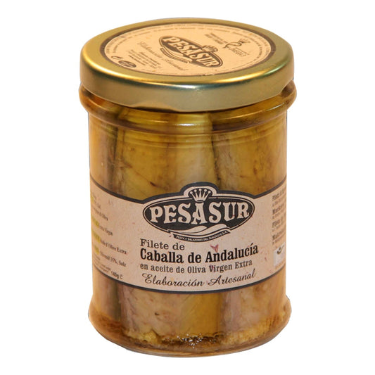 Pesasur Andalusian Mackerel in Organic Extra Virgin Olive Oil – 145g