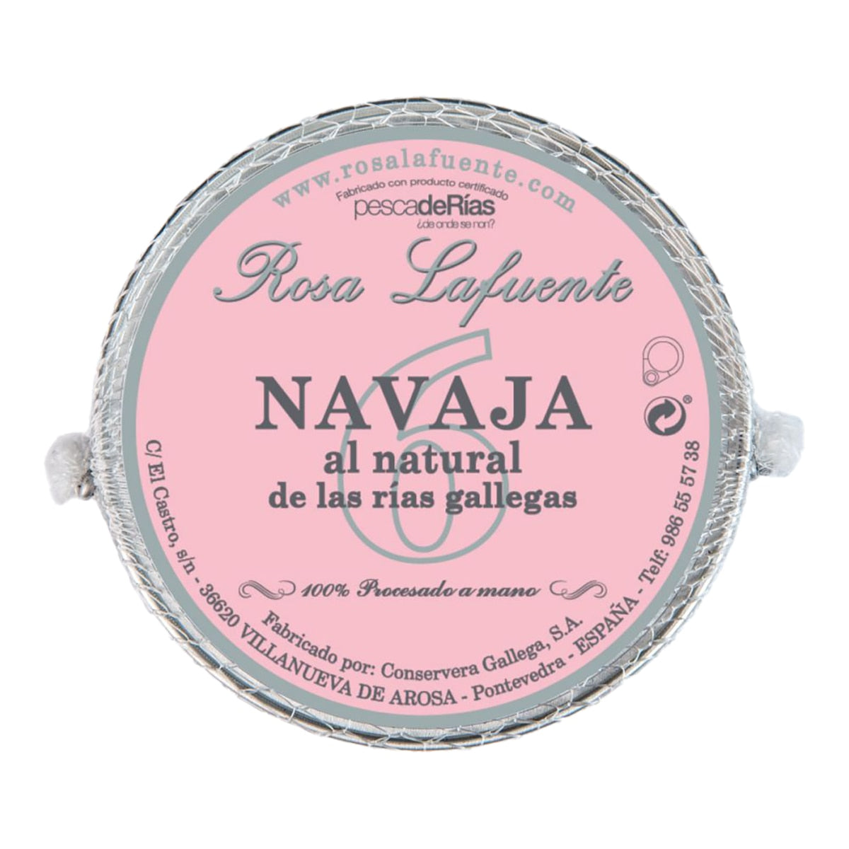 Rosa Lafuente Razor Clams from Galicia – DOP Natural 111g