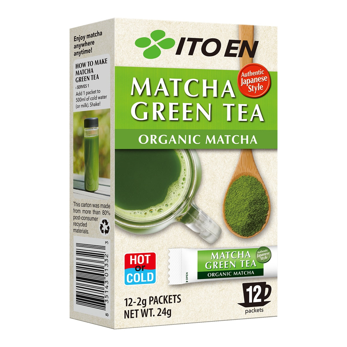 Ito En Matcha Green Tea Powder – Pure Unsweetened 12g