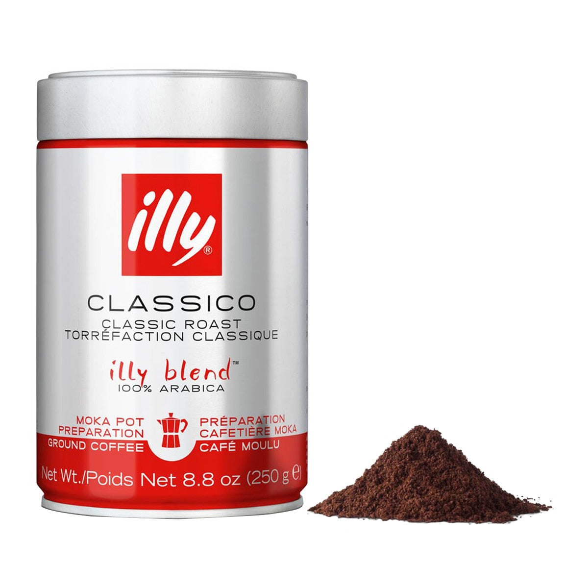 Illy Ground Coffee Moka Classic Roast – 100% Arabica 250g