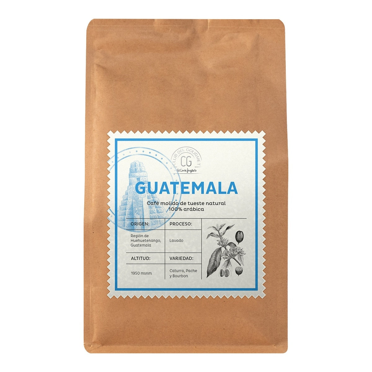 Club del Gourmet Natural Roast Ground Coffee – 100% Arabica Guatemala 250g