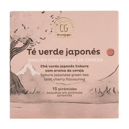 Club del Gourmet Japanese Green Tea Sakura Cherry – 15 Sachets 33g