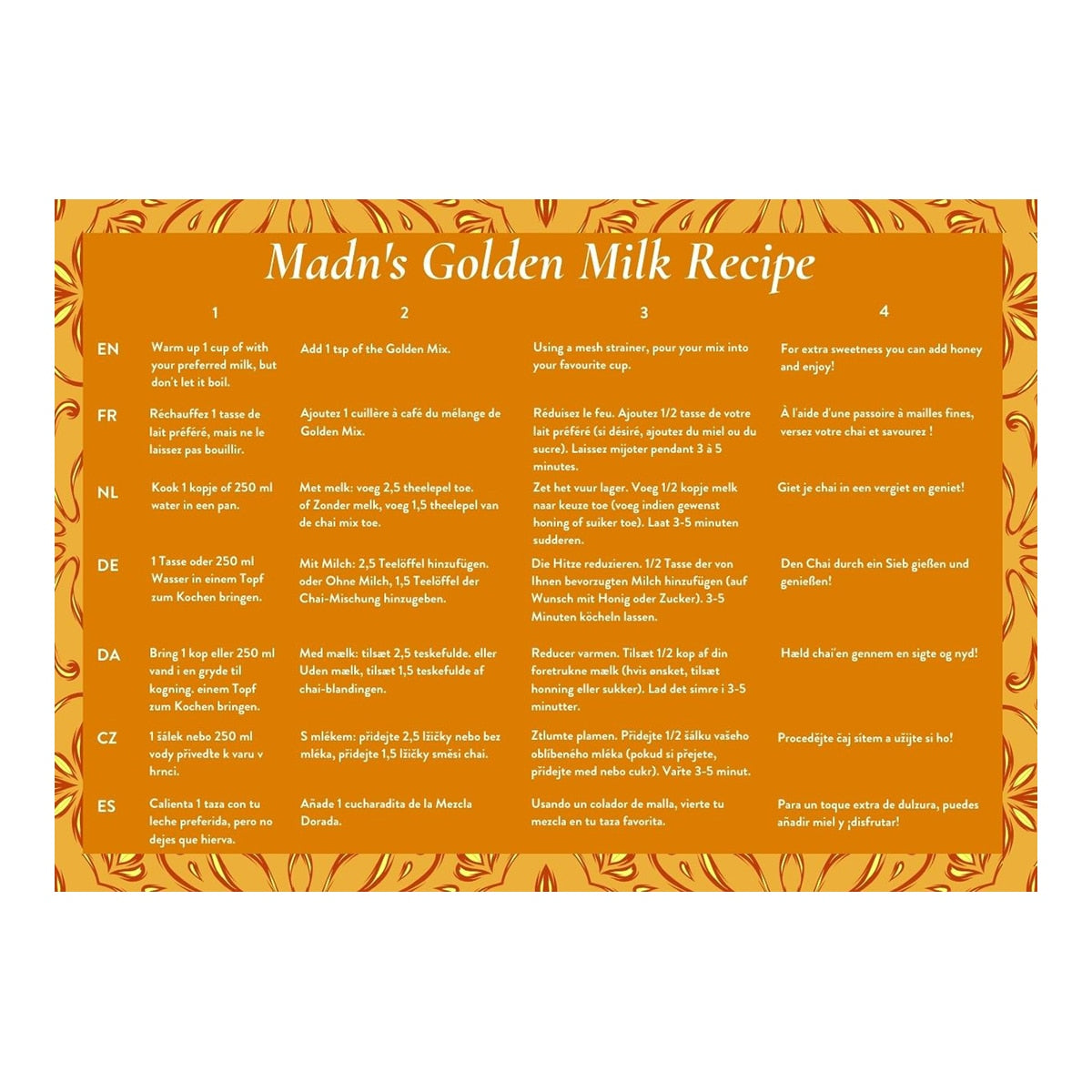 Madn Tea Chai Golden Mix – Spiced Black Tea Blend 80g