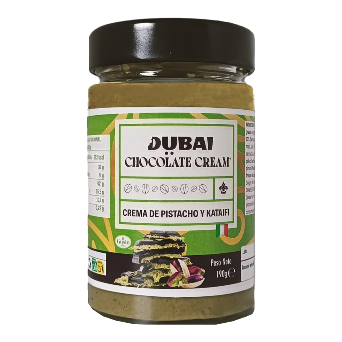 Gusto Etna Dubai Chocolate Spread – Rich Hazelnut Cocoa 190g