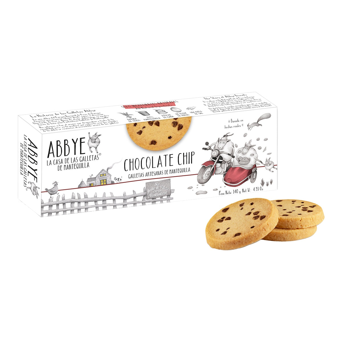 Abbye Butter Cookies with Chocolate Chips – Spanish Biscuits 140g